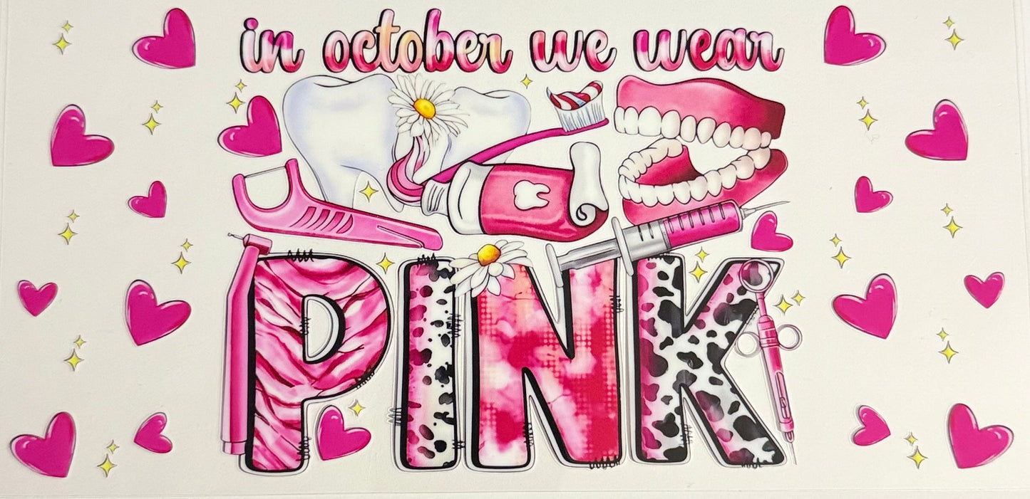 October wears pink